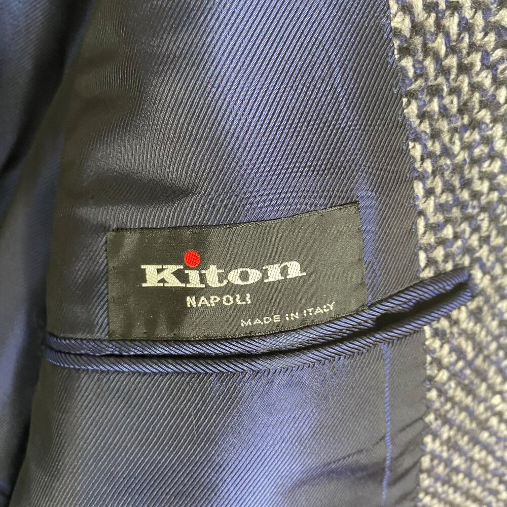 kiton cashmere blend tweed coat - Picture 2 of 5